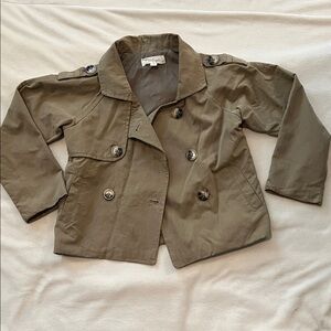 Kids Dark Khaki Pea Coat